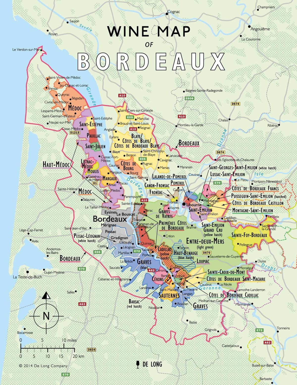 Bordeaux ubasan mapa