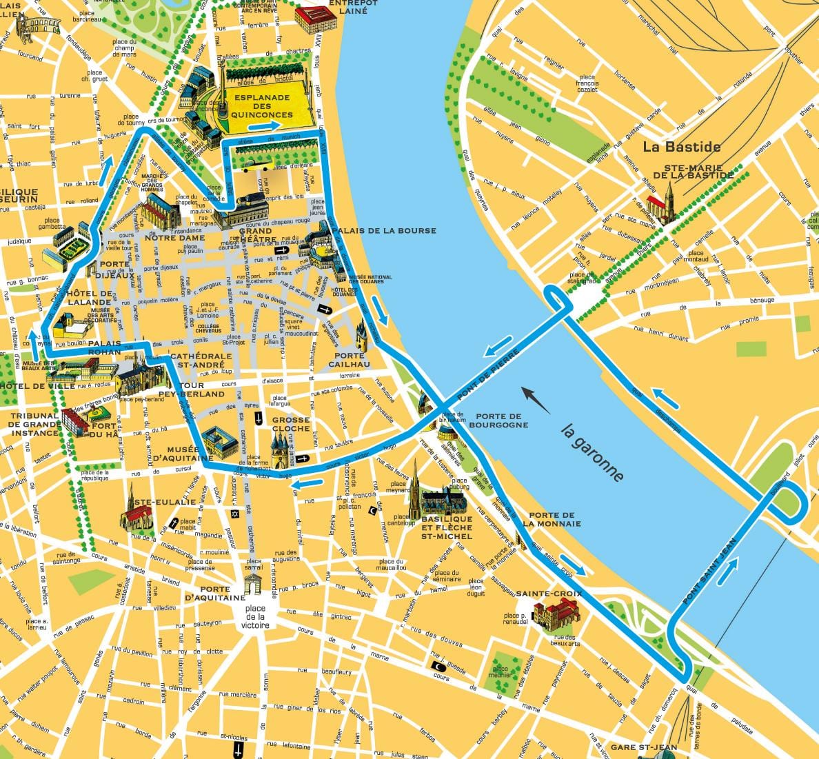 mapa ng lungsod ng Bordeaux france