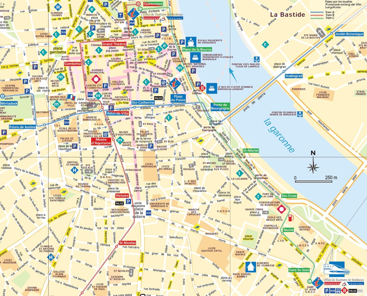 mapa ng kalye ng Bordeaux france