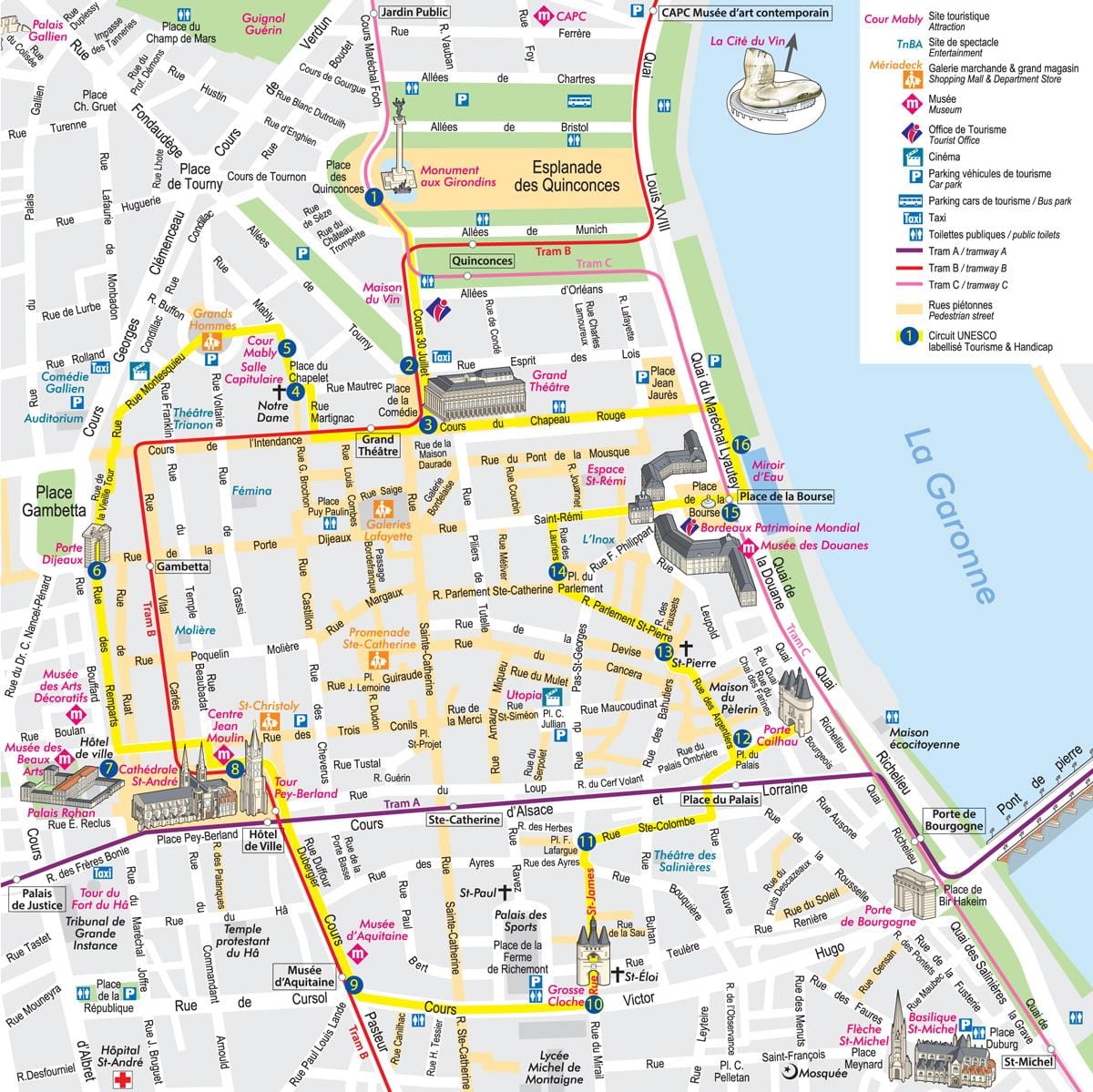 mapa ng Bordeaux lugar