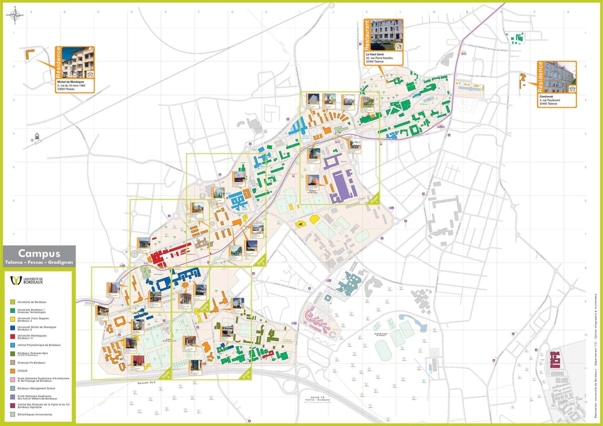 mapa ng Bordeaux paaralan