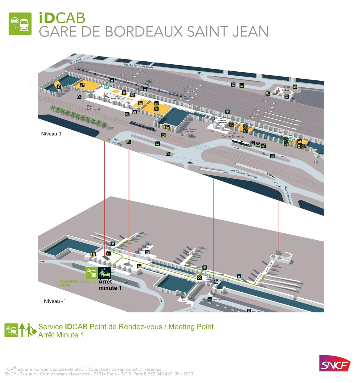 mapa ng Bordeaux st jean